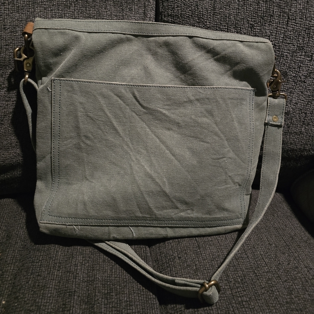 Mona B | Recycled Canvas Fold-Over Crossbody Purse - Picture 2 of 4